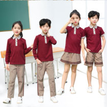 Zhuhai Xiangzhou District Primary School uniform Summer school uniform Pants suit Class uniform cotton top t-shirt long-sleeved spring and autumn