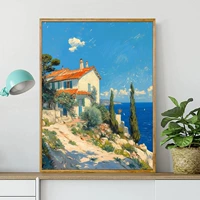 Дом на скале на море Ван Гога 3