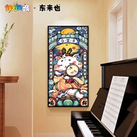 Jiacai Tianyan DIY Цифровая масляная живопись Региональный бай -фуймский творческий национальный прилив восток также наполняет красочные картины маслом гостиной