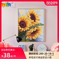 Jiacai Tianyan DIY Цифровая масляная живопись заполнить цвет подсолнечник
