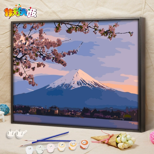 Jiacai Tianyan DIY цифровой масляной живопись ландшафт цветок японский