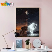 Декор для рисования для гостиной, масляная краска, DIY, ручная роспись, простой и элегантный дизайн