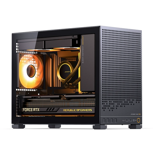 Qiao Sibo D32 Pro Matx Chassis настольный настольный компьютер хост -хост воздух -подставка для оболочки -тип стеклянный стеклянный