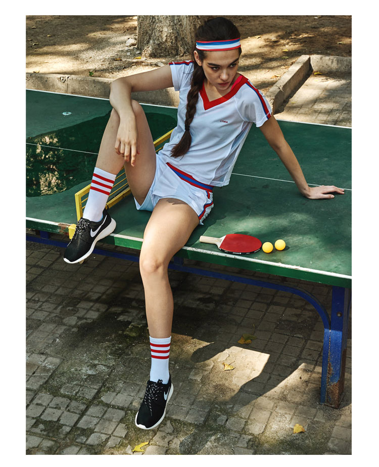 Xiaoxi home GYMNA bộ đồ thể thao retro nguyên bản thoáng khí và nhanh khô tay áo thun ngắn chống ánh sáng quần áo thể dục mùa xuân áo bộ adidas