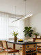 Restaurant Chandelier Modern Minimalist Style Linear Dining Table Dining Room Lamp 2026 New Model Office Desk Eye-Protection Strip Light