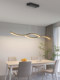 Restaurant Chandelier Modern Minimalist Creative Wave-Shaped Long Dining Table Dining Room Bar Lamp Guangdong Zhongshan Lighting Fixtures
