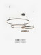 Living Room Chandelier, Modern, Simple and Creative, Black Ring Hall Lamp, Full Spectrum Eye Protection, Accessible Luxury Bedroom and Dining Room Lamps