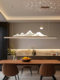 Landscape Restaurant Chandelier, New Chinese Style Long Dining Table Lamp, Italian Minimalist High-End Starry Sky Bar Lamp