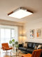 Living Room Lamp 2026 New Model High-End Vintage Style Wood Grain Color Main Lamp Rectangular Eye-Protection Ceiling Lamp Zhongshan Lighting Fixtures