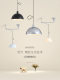 Nordic Retro Movable Chandelier Bauhaus Minimalist Study Island Dining Bar Retractable Creative Chandelier