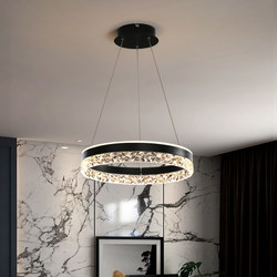 Dining Chandelier, Post-Modern Minimalist Bar Table Ring Chandelier, 2025 New Model, Hollow Italian Light Luxury Living Room Lamp