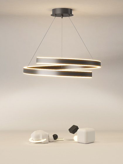 Italian Minimalist Living Room Lamp, Modern Simple and Elegant Circular Chandelier, Dining Table Lamp, Master Bedroom Lamp, Zhongshan Lighting Fixtures