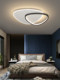 Bedroom Lamp, Simple, Modern and Creative, Black Ultra-Thin Study Ceiling Lamp, Nordic Minimalist Art, Restaurant Room Lighting Fixtures