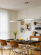 Restaurant Chandelier Modern Minimalist Style Linear Dining Table Dining Room Lamp 2026 New Model Office Desk Eye-Protection Strip Light