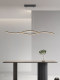 Restaurant Chandelier Modern Minimalist Creative Wave-Shaped Long Dining Table Dining Room Bar Lamp Guangdong Zhongshan Lighting Fixtures