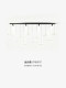 Light Luxury Creative Restaurant Chandelier Modern Minimalist Led Office Front Desk Lamp with Spotlight Long Strip Lotus Leaf Bar Lamp