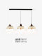 Restaurant Lamp French Mid-Century Style Three-Head Dining Table Dining Room Lamp 2026 New Retro Water Drop Entryway Bedside Small Pendant Light