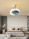 Children's Room Ceiling Light with a Vintage Style, Creative Astronaut Design, Suitable for Boys' Bedroom, Warm Projection Sunset and Starry Sky Light