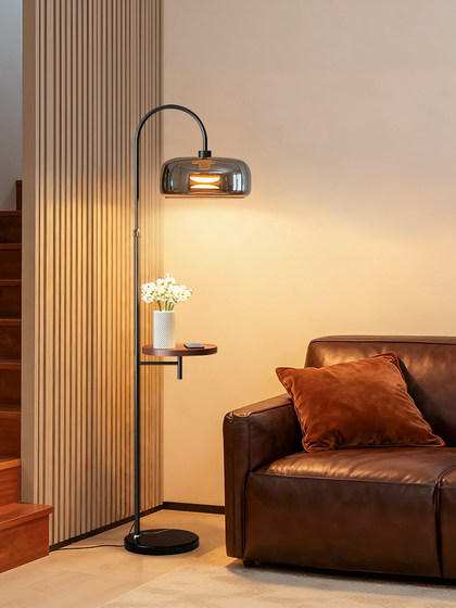 Italian-Style Minimalist Floor Lamp, Living Room Sofa Side Coffee Table Shelf, 2026 New Model Bedroom Bedside Ambient Table Lamp