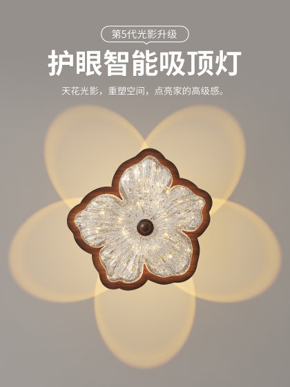 Bedroom Ceiling Light 2026 New Model Warm and Romantic Floral Main Bedroom Children's Room Sunset Starry Atmosphere Main Light