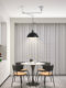 Nordic Retro Movable Chandelier Bauhaus Minimalist Study Island Dining Bar Retractable Creative Chandelier