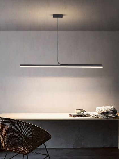 Minimalist Restaurant Light, Modern and Simple, Suitable for Home Dining Table, Dining Room, Bar Counter, Linear Strip Light, Nordic Office Pendant Light