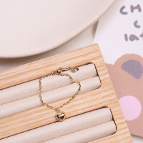 South Korea 14K gold ring New adjustable pendant love smile face pearl ring female senior 14K gold joint ring