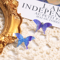 Earrings 2020 New Tide Korea titanium steel exaggerated color butterfly screw earrings butterfly earrings ear bone nails