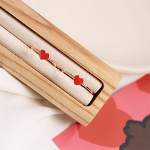 Red love opening ring tail ring female little finger single ring adjustable ultra-fine joint ring toe ring toe ring index finger