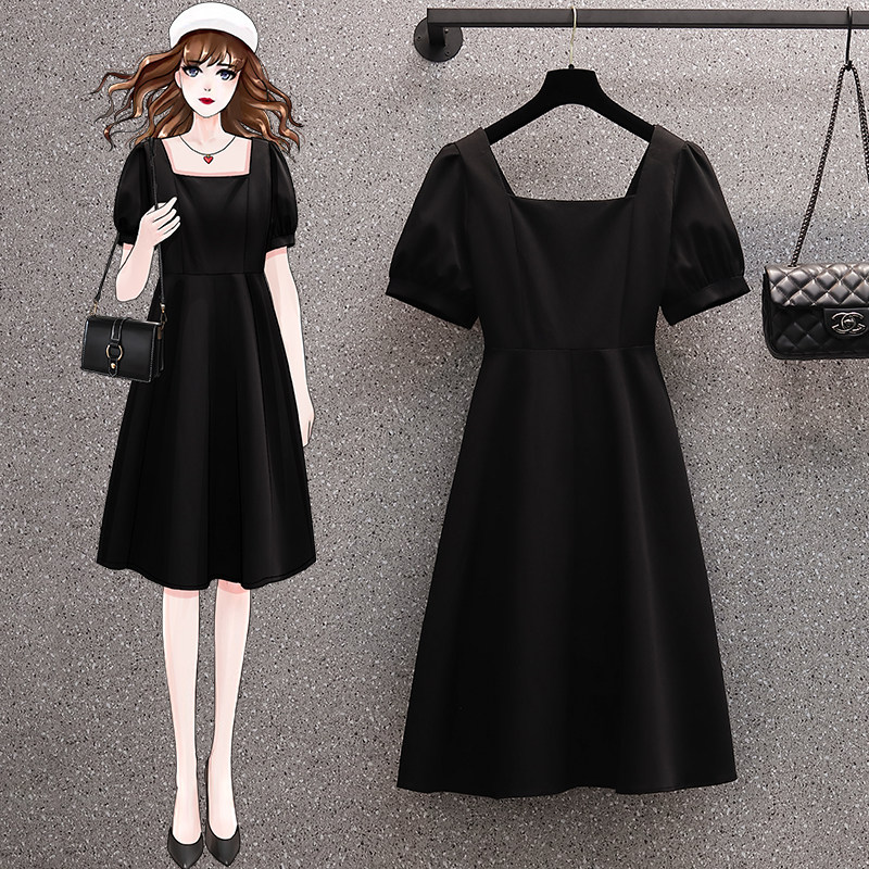 The new thin - thin - tumble dress in summer 2023 - black black cloth for a small black dress