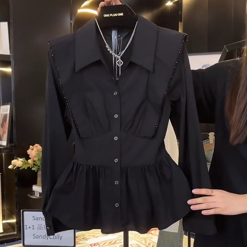 Plus Size Women's Long-Sleeved Shirt, Women's 2026 Spring New Design, French-Style Top, Fashionable and Versatile, Elegant Shirt