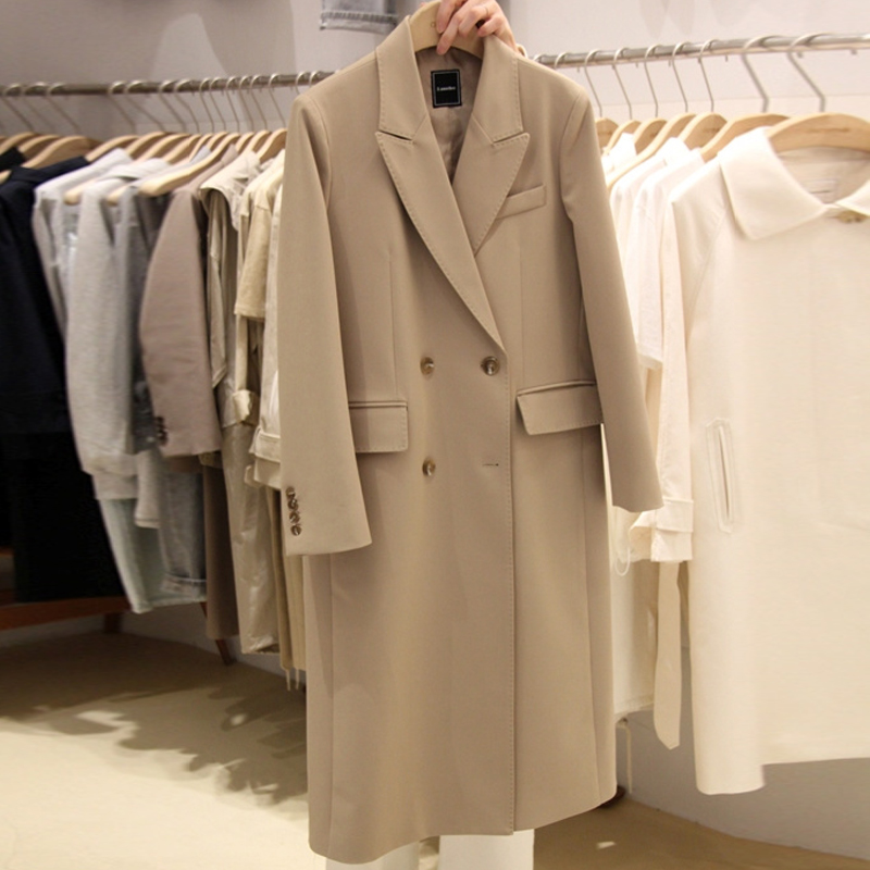 2021 spring new Korean version of the loose small suit jacket in the long version of the net red chic suit ladies top Korea