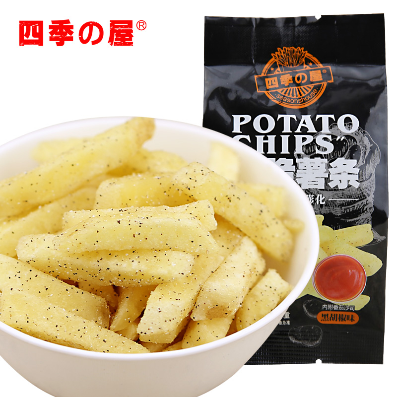 Season house Black pepper Crisp Fries Crisp 500g loose called Independently Packaged Ketchup Ready-to-eat Net Red Casual Snacks