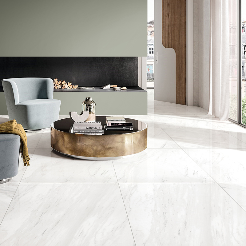 Hudson living room marble tile floor tile 800x800 modern Nordic bedroom floor tile non-slip jazz white