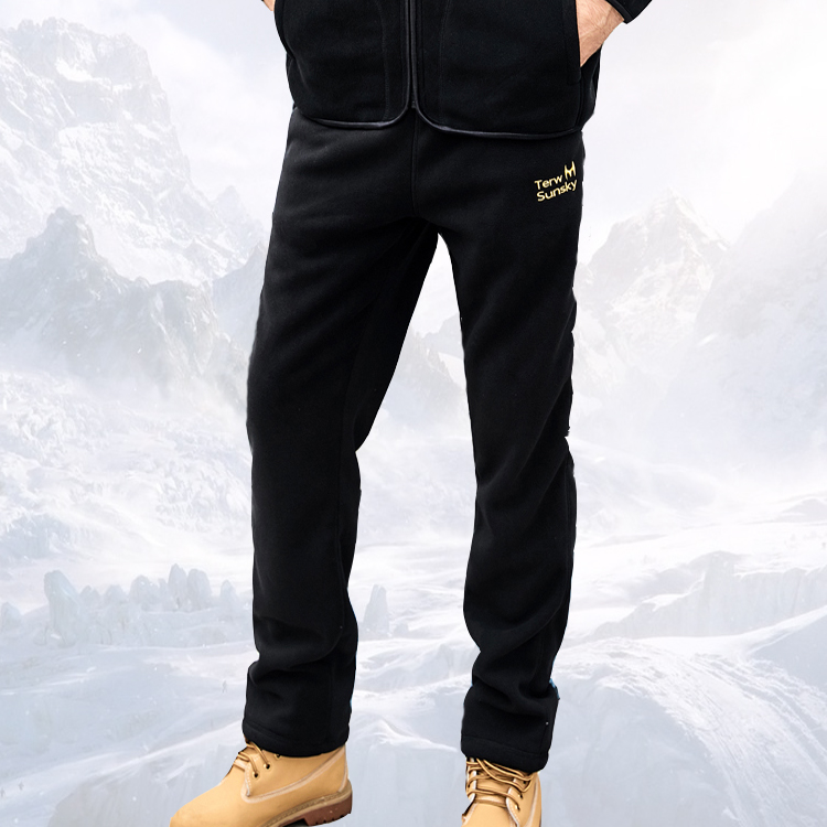 2021 autumn and winter outdoor velvet thickened windproof casual fleece pants men's warm fleece loose sports pants