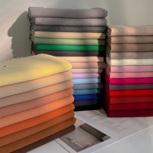 2025 New Imitation Cashmere Solid Color Scarf for Women, Thickened Gray Warm Shawl for Autumn and Winter, Dual-Use Scarf for Couples, Men's Neck Warmer