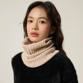 100% Pure Wool Neck Warmer for Men and Women, Winter Fake Collar, Thickened Knitted Scarf, Warm Neck Protector, Pullover Neck Scarf