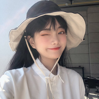 Double-Sided Fisherman Hat for Women, Summer Sun Protection, Uv Protection, Korean Style, Trendy Sun Hat, Versatile for Spring and Autumn, Japanese Style