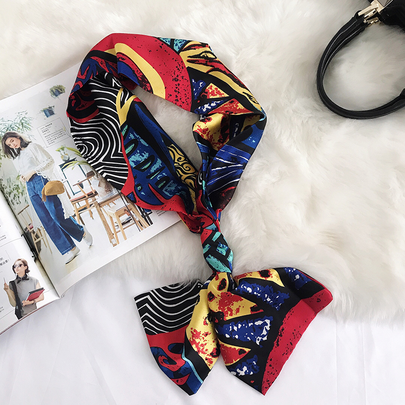 Summer long strip Little silk towels new decoration long version silk towels 100 hitch a Korean scarf scarf woman thin and long silk scarf