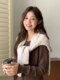 2025 New Knitted Twist Waistcoat Scarf Women's Autumn and Winter Korean Fashion Versatile Warm Scarf Trendy