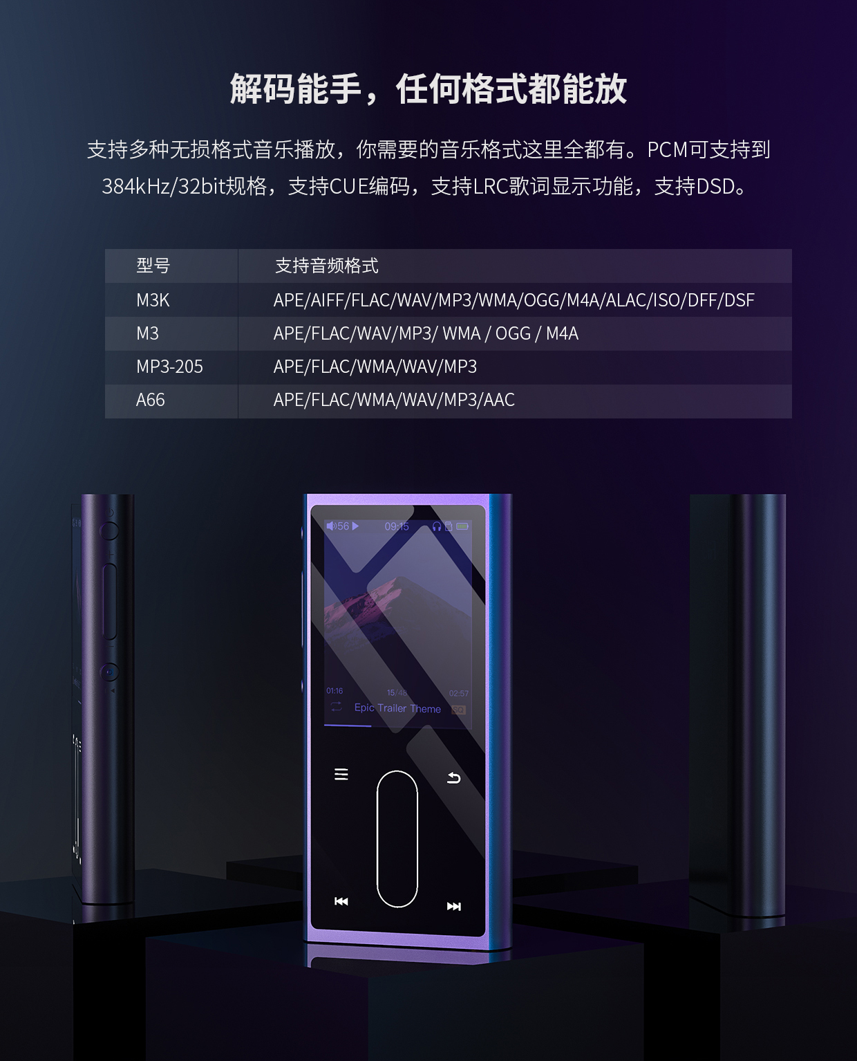 FiiO / bay tự hào Sinh viên M3K MP3 Walkman Nghe tiếng Anh lặp lại ghi âm cầm tay nhạc lossless chuyên nghiệp Máy nghe nhạc mini hifi với màn hình chính hãng - Máy nghe nhạc mp3 máy nghe nhạc xiaomi