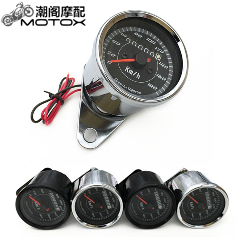 Xe máy retro sửa đổi dụng cụ nhỏ CG125 Jialing sửa đổi đo đường km bảng đèn LED dụng cụ sửa đổi ánh sáng đồng hồ điện tử future neo