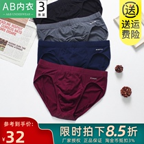 AB mens underwear bamboo fiber solid color mens breifs summer thin recycled fiber shorts headquarter youth Y201