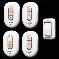 chuong bao dong khong day Chống nước tự tạo chuông cửa không dây tại nhà không dùng pin thông minh điều khiển từ xa điện tử đường dài 1-4 chống nước chuông cửa không dây kawasan chuông không dây panasonic