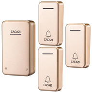 Chuông cửa tự tạo không dây hộ gia đình không dùng pin điều khiển từ xa điện tử đường dài Chuông cửa ba trong một máy nhắn tin chống nước giá chuông cửa không dây chuông báo không dây