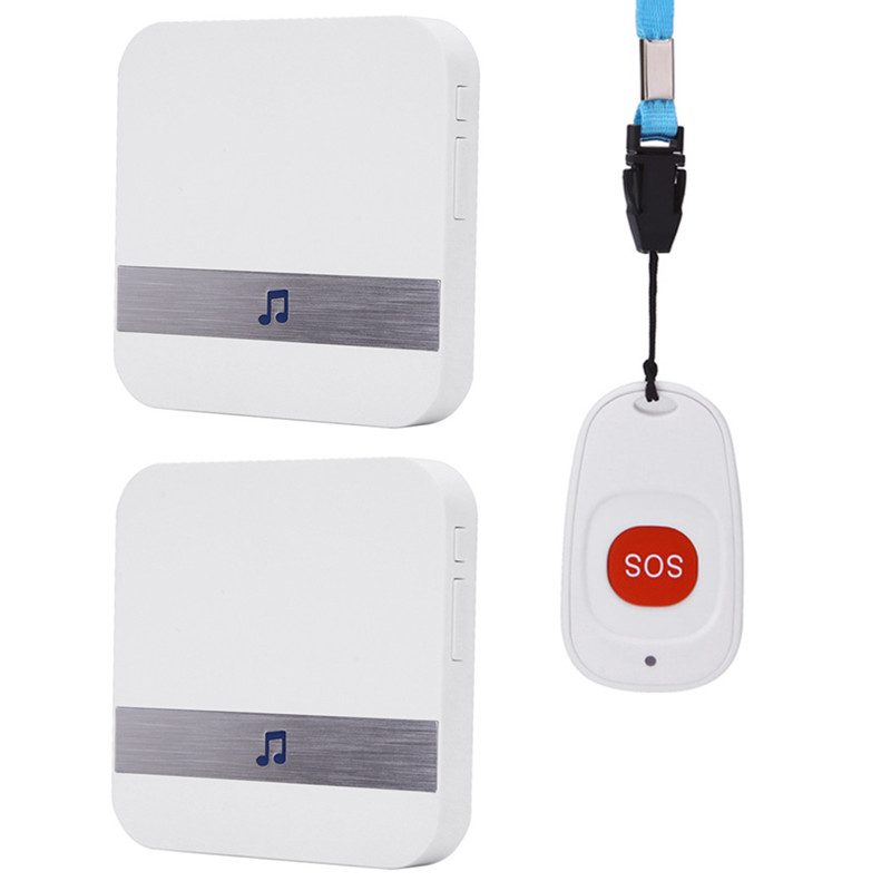 Elderly pager wireless home remote control long-distance help doorbell patient emergency call ringer one for two