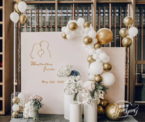 Xiaohongshu net red platinum wedding layout hotel wedding wedding background wall decoration engagement banquet proposal background board