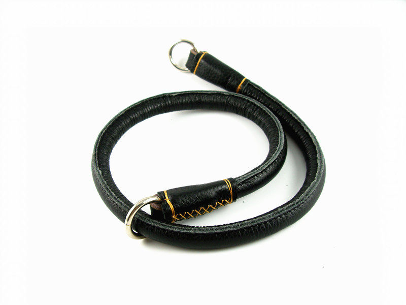 Husky dog ​​collar Medium and large dog chain P chain Soft leather dog rope Pet leash