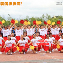 New color-changing five-finger palm gloves props flower National Day opening dance performance Sports games admission group exercise