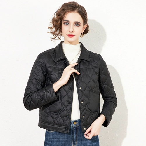 Черная короткая куртка, легкий и тонкий удерживающий тепло бархатный пуховик, коллекция 2023, подходит для подростков